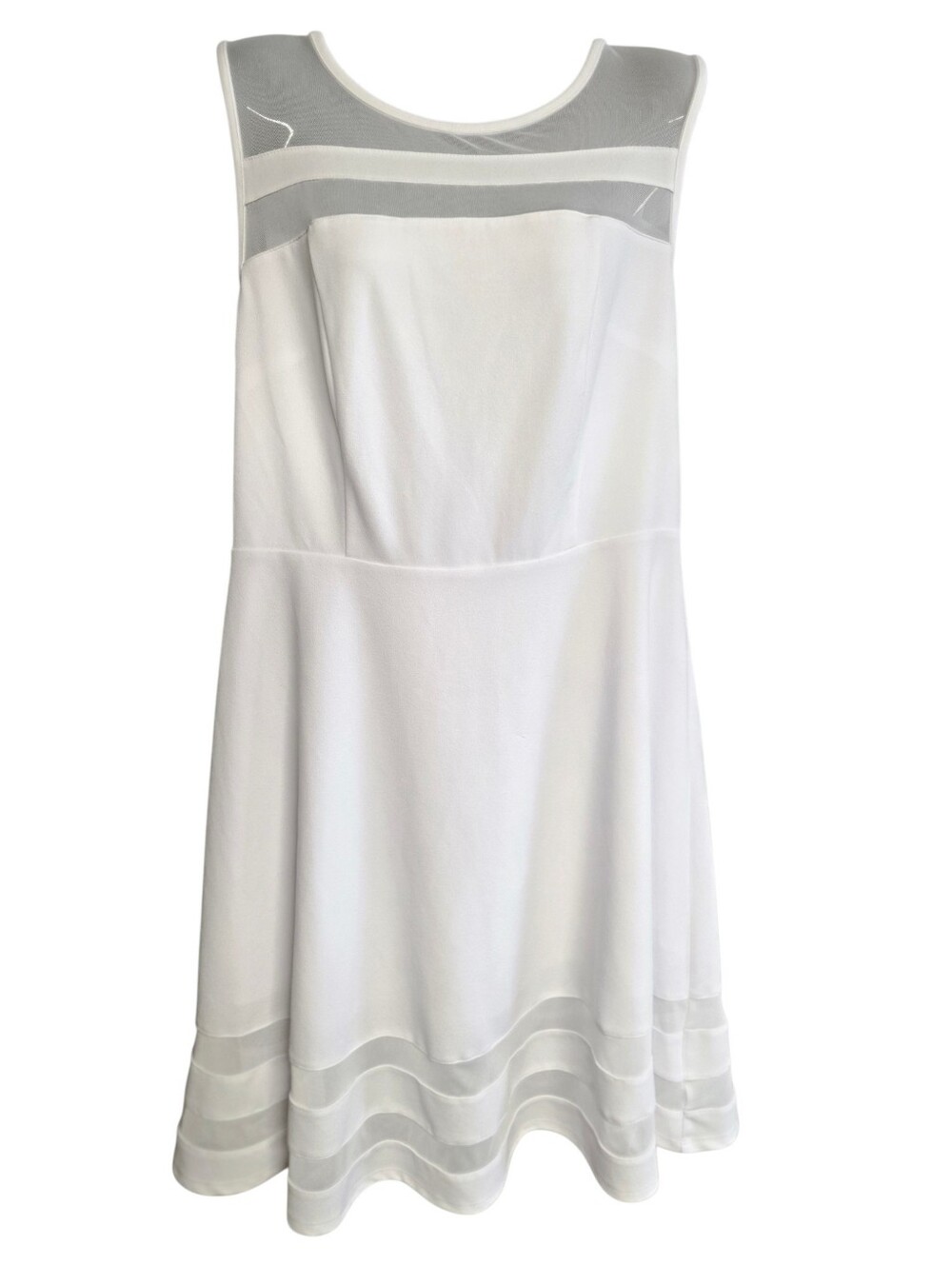 Classic White Dress Sleeveless  Large